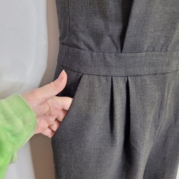 TRINA TURK gray Edda strapless jumpsuit with pockets 10 - Picture 5 of 14